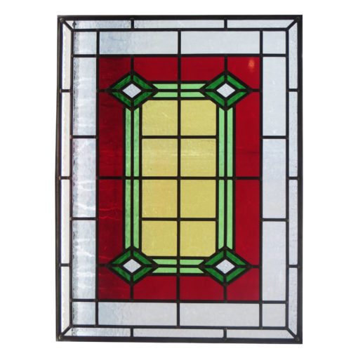 1930s Art Deco Stained Glass Panel