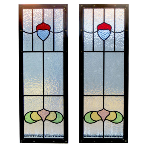Simple Art Nouveau Stained Glass Panels