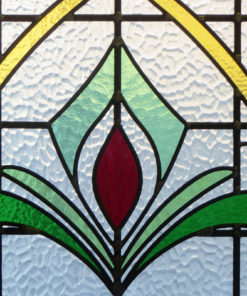 Art Deco 1930s Stained Glass Panel From Period Home Style