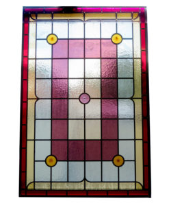 Simple 1930s Stained Glass Panel