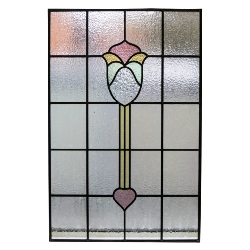 Simple Floral Stained Glass Panel