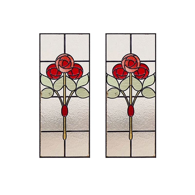Victorian Mackintosh Rose Stained Glass From Period Home Style