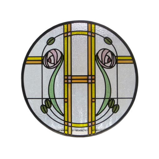 1930s Mackintosh Stained Glass Panel