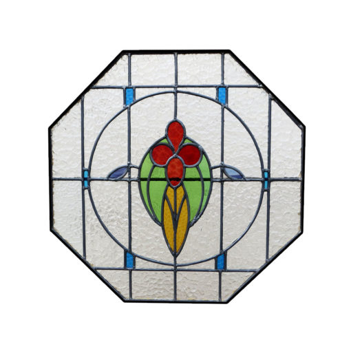 Simple 1930 Stained Glass Panel