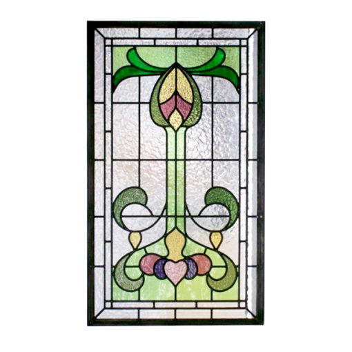 Traditional Nouveau Stained Glass Panel