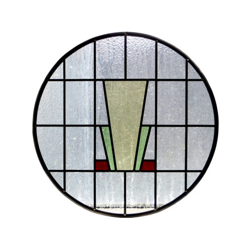 Simple 1930s Deco Stained Glass Panel