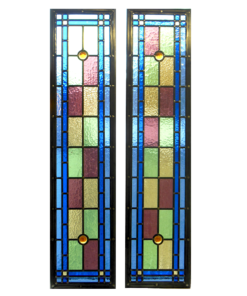 Detailed Edwardian Stained Glass Panels