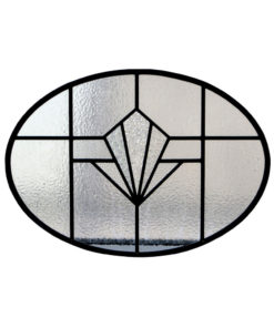Plain Art Deco Stained Glass Panel