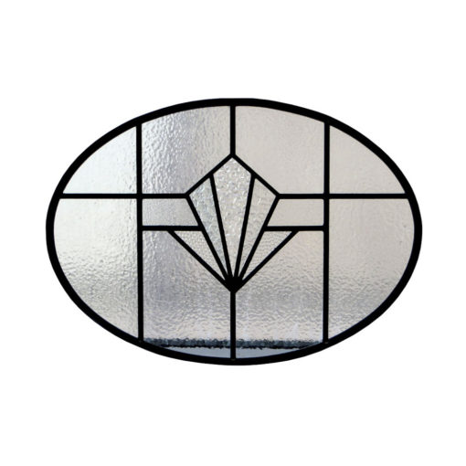 Plain Art Deco Stained Glass Panel