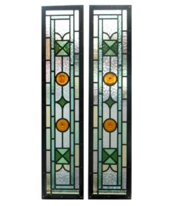Green Kyle Stained Glass Panels