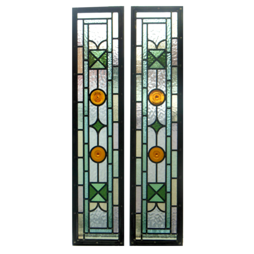 Green Kyle Stained Glass Panels