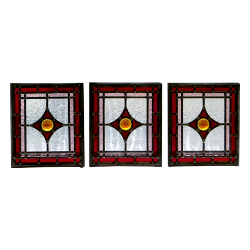 Edwardian Square Stained Glass Panels