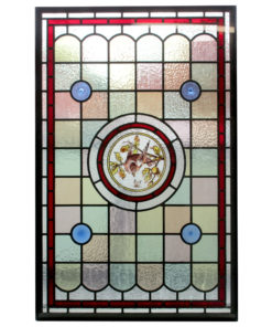 Central Bird Stained Glass Panel