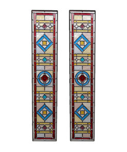 Intricate Edwardian Stained Glass Panels