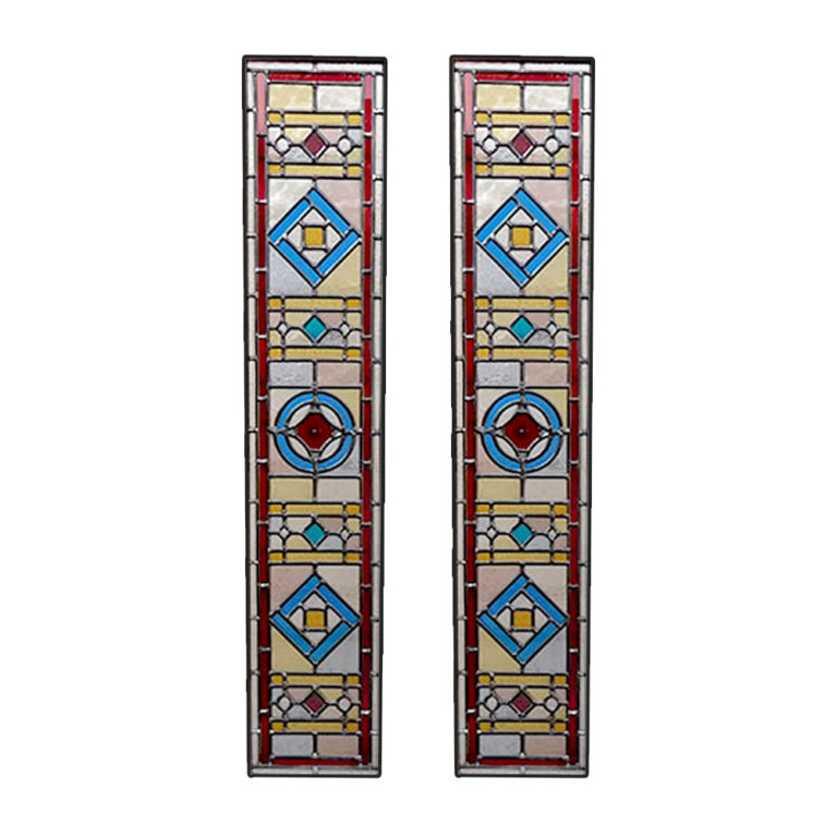 Intricate Edwardian Stained Glass Panels From Period Home Style