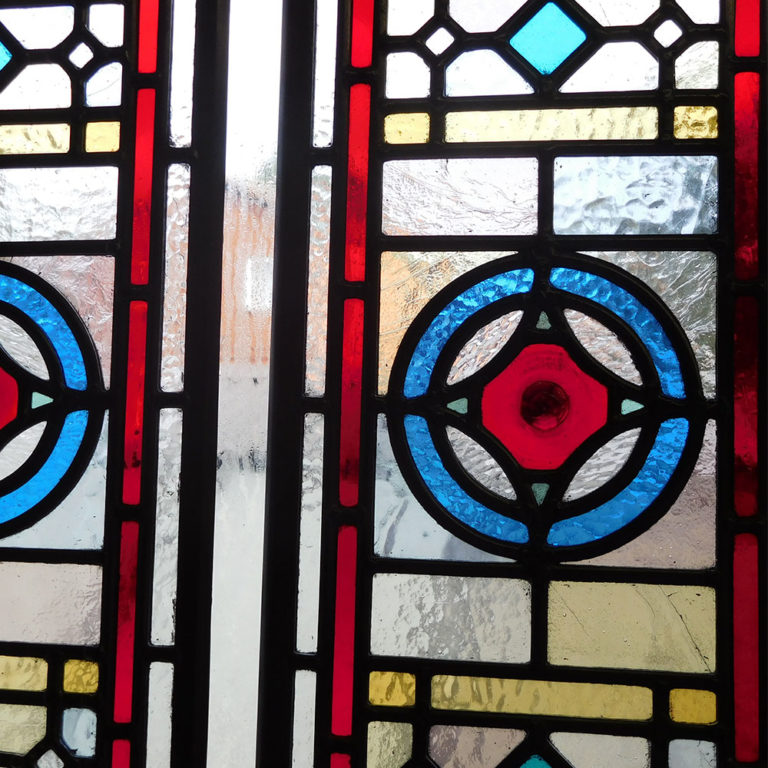 Intricate Edwardian Stained Glass Panels From Period Home Style