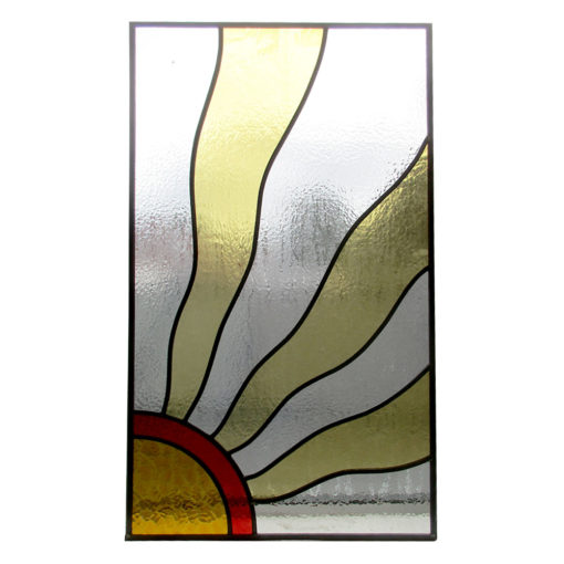 1930s Sun Rays Stained Glass Panel