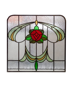 1930s Stained Glass Floral Panel