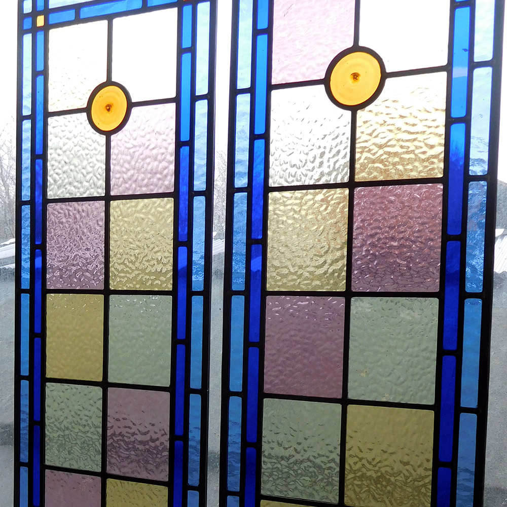 Victorian Edwardian Stained Glass Panels From Period Home Style