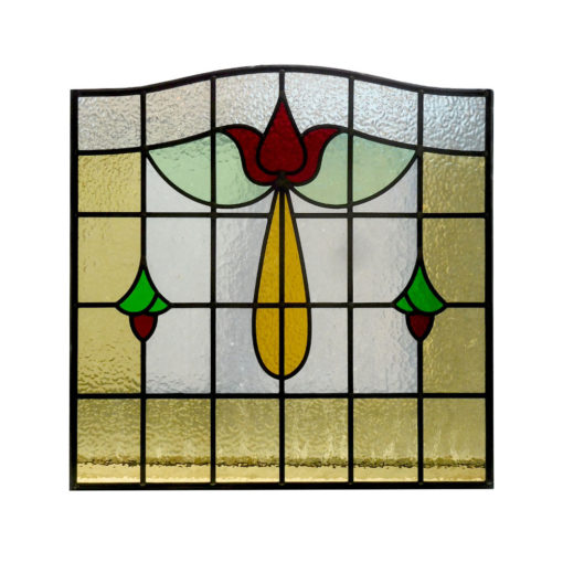 Detailed Stained Glass 1930s Panel
