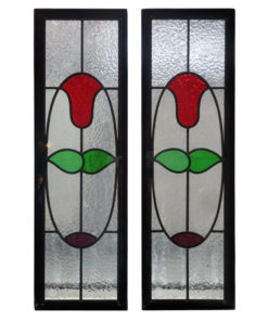 Simple 1930s Stained Glass Panels