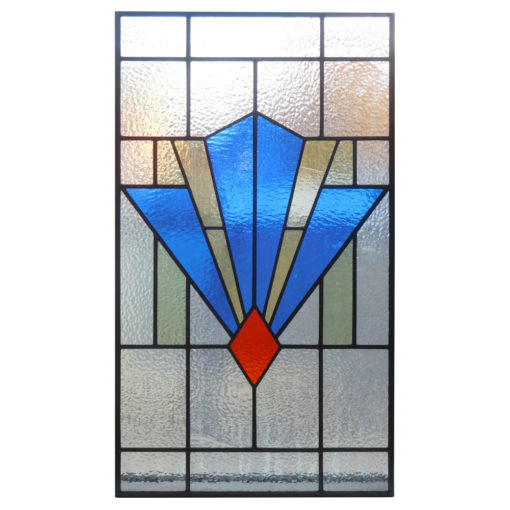 1930 Art Deco Stained Glass Panel