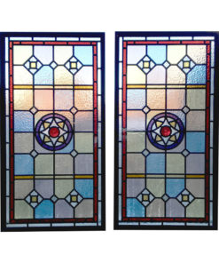 Intricate Stained Glass Victorian Panel