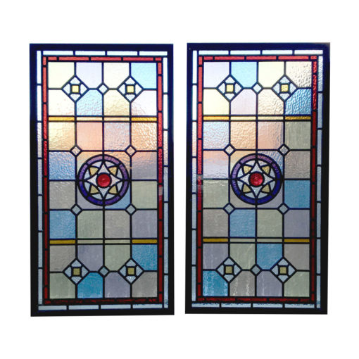 Intricate Stained Glass Victorian Panel