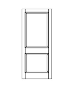 ND01 - Moulded 2 Panel Door (Hardwood/Softwood) (Victorian/Edwardian)