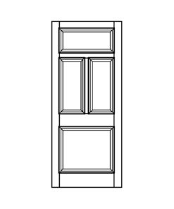 ND10 - Victorian Moulded Fanlight 4 Panel Door