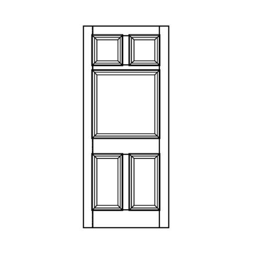 ND13 - Victorian To Edwardian Moulded 5 Panel Door