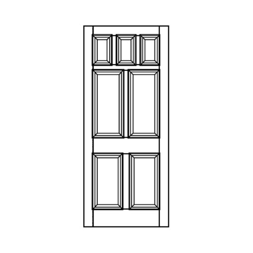 ND15 - Victorian To Edwardian Moulded 7 Panel Door