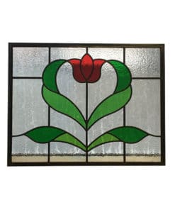 SG157 - 1930s Art Nouveau Rose Stained Glass Panel
