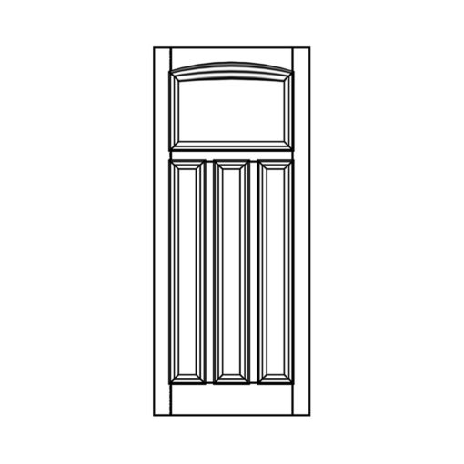 ND24 - 1930s Curved 4 Panel Moulded Door