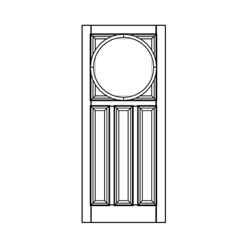 ND27 - 1930s Circle Top Panel Door