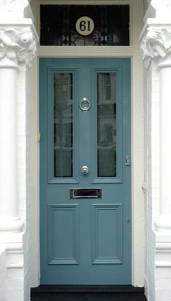 Etched Glass Panel Door