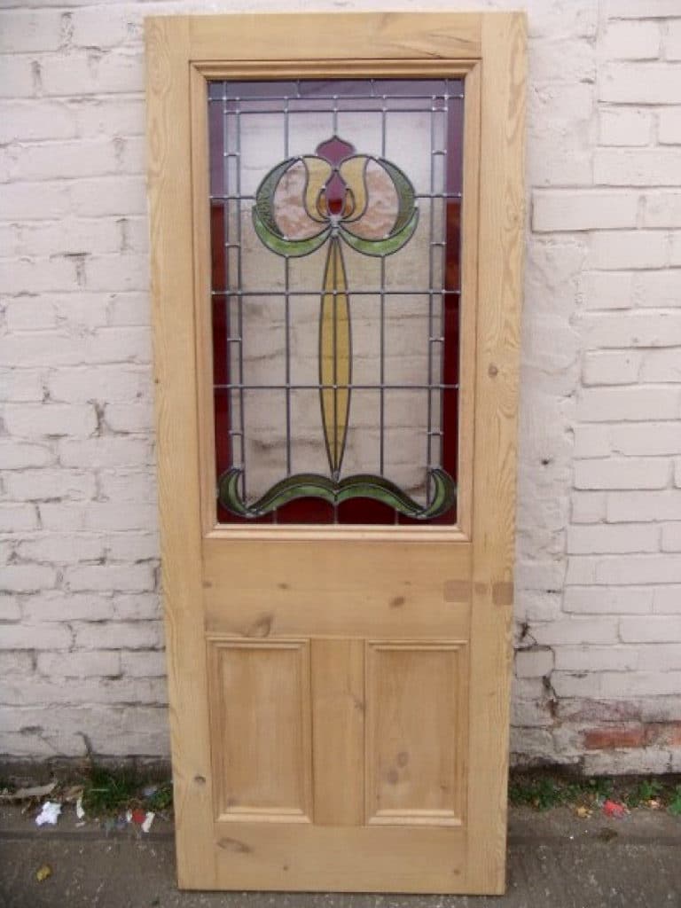DP004 - Art Nouveau Stained Glass Edwardian Door